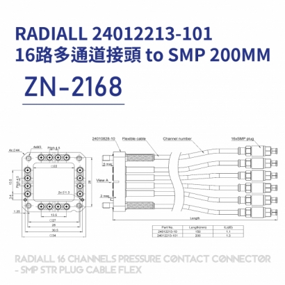 02-京商型號ZN-2168-RADIALL 24012213-101-16路多通道接頭 to SMP 200MM.jpg